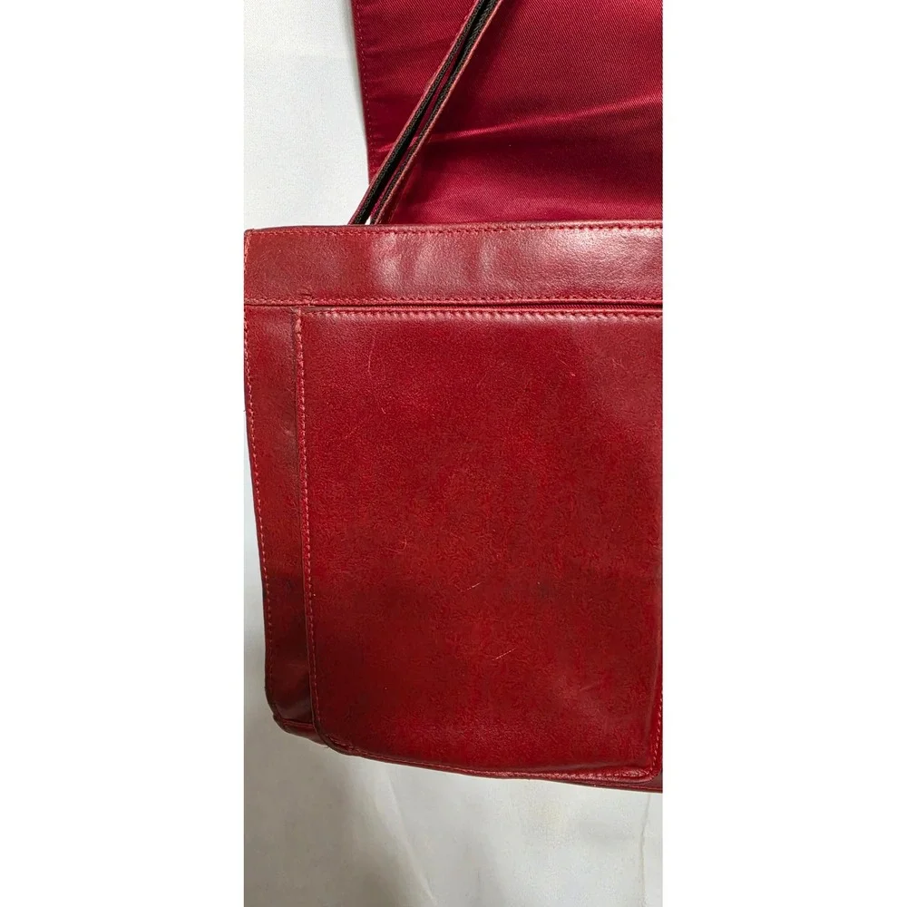 Vintage Wilsons Leather Red Messenger Bag Crossbody Laptop Satchel Shoulder Bag